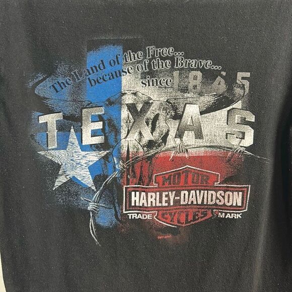 Harley-Davidson Motorcycle Tshirt Texoma Sherman TX Sz M Black Short Sleeve 2012 - Picture 3 of 8